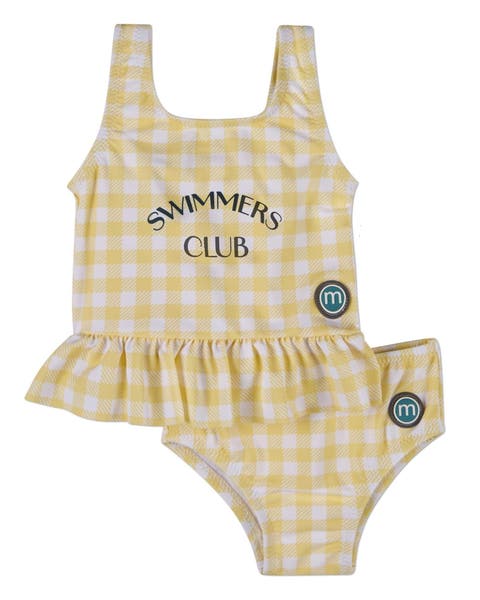 2 Piece Kids' Swimmers Club Gingham Swimsuit