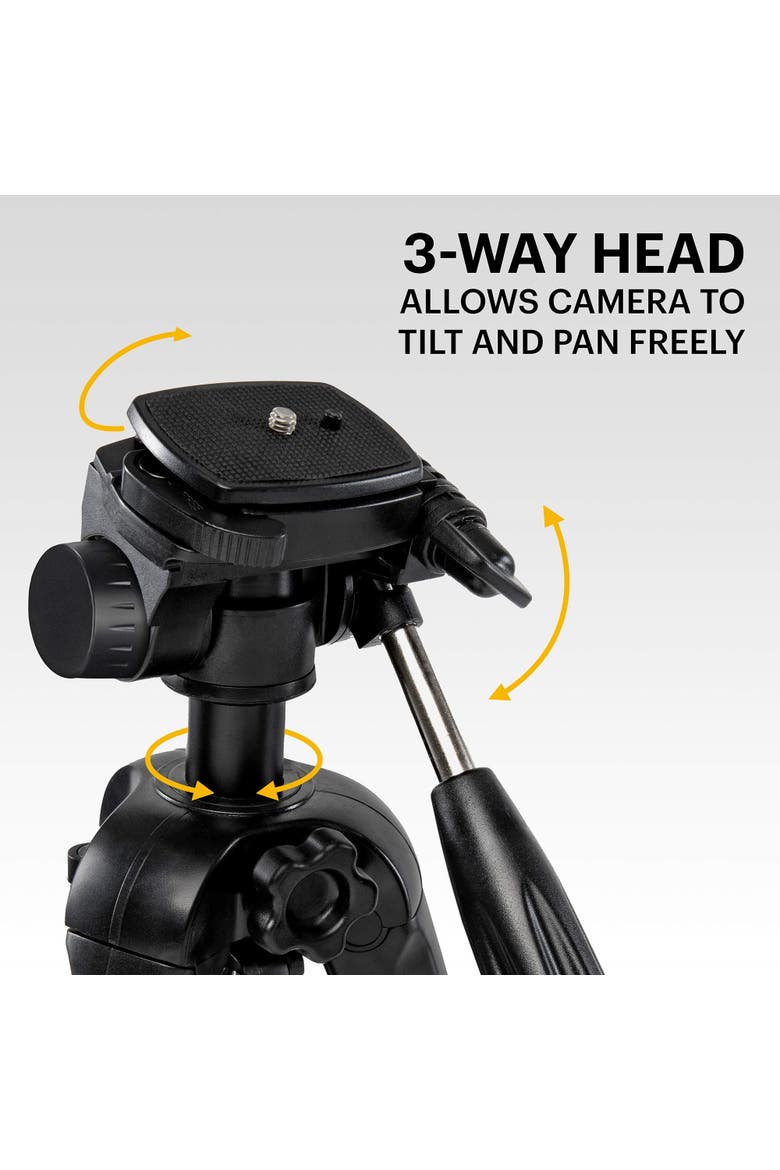 PhotoGear 2-in-1 70 Tripod & 64.5 Monopod, Lightweight Travel Camera Tripod Stand, Alternate, color, Black