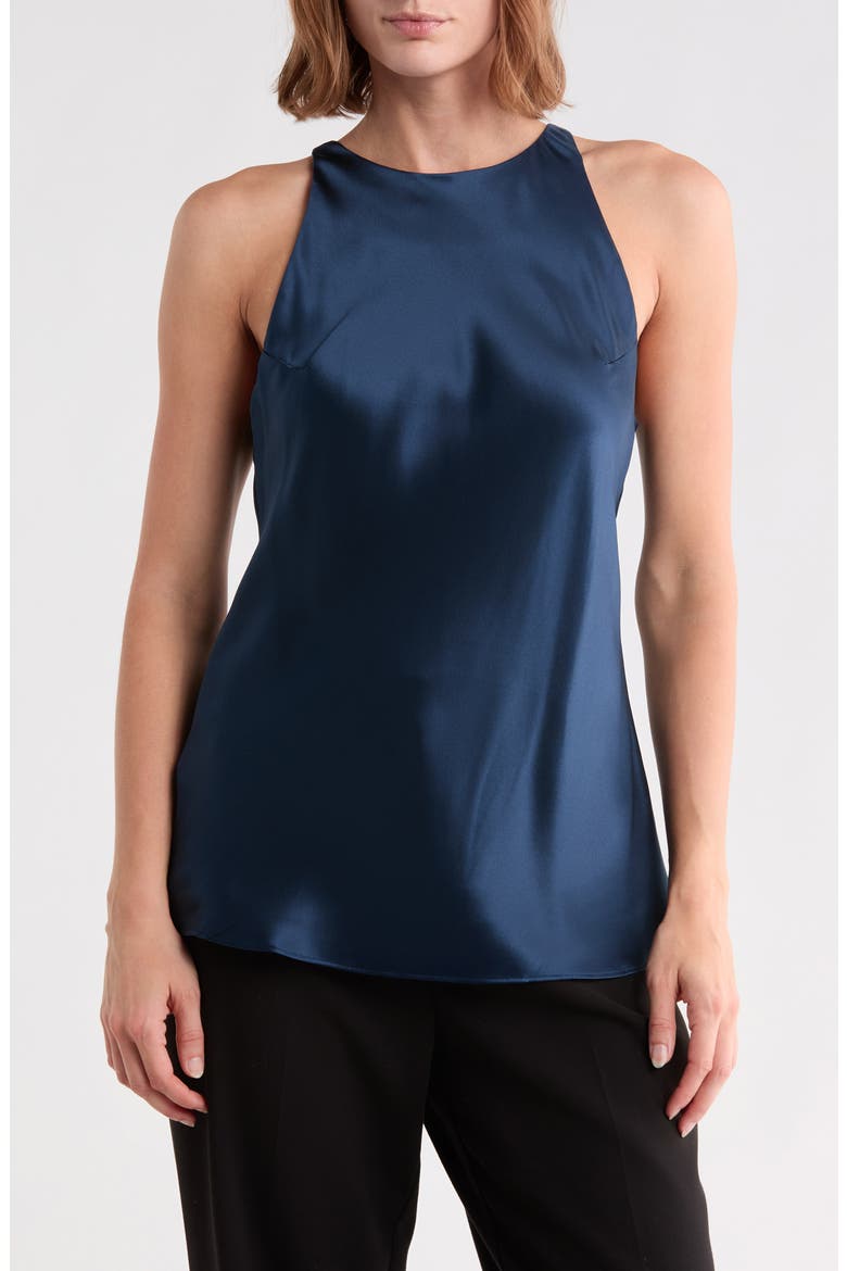 Saskia Silk Tank Top, Main, color, MIDNIGHT