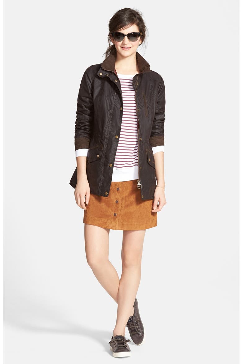 'Badminton' Waterproof Waxed Cotton Jacket, Alternate, color, RUSTIC