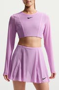 Nike Court Slam Crop Long Sleeve Tennis Top