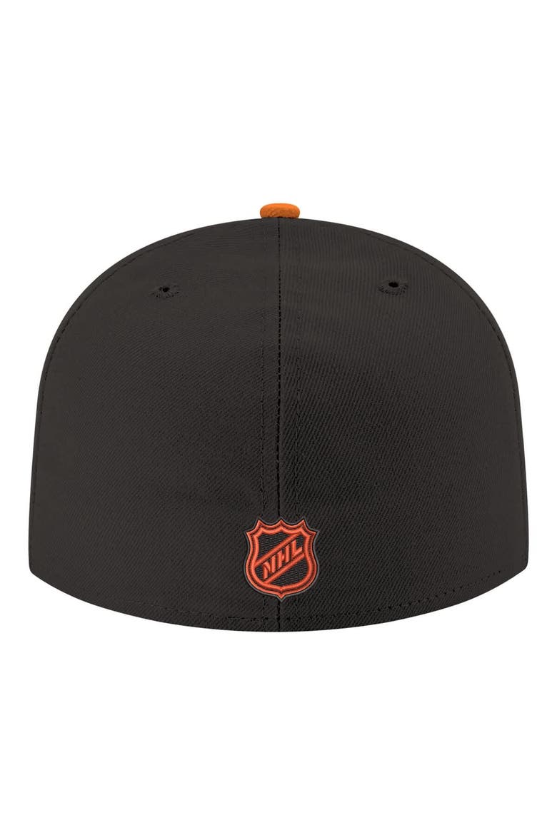 Men's New Era  Black Anaheim Ducks Core Logo Two-Tone 59FIFTY Fitted Hat, Alternate, color, Black