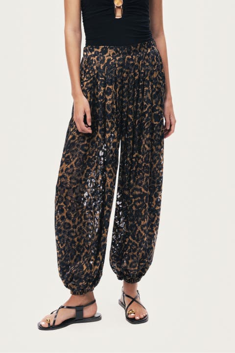 Printed Relaxed Balloon-Leg Pants