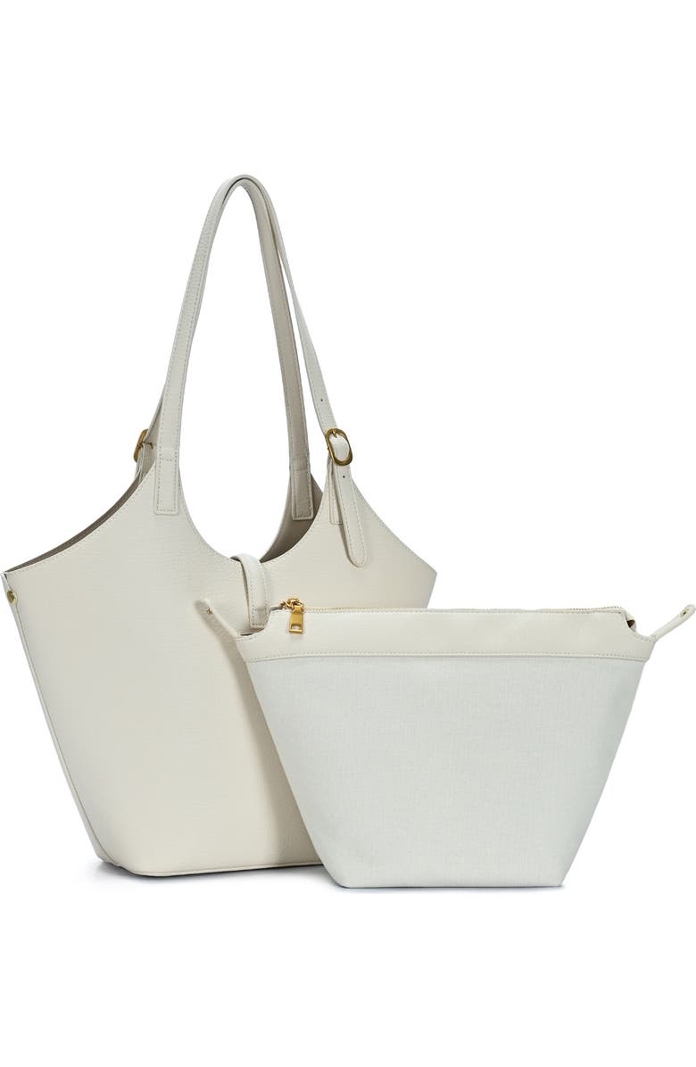 Miztique Turnlock Detail Tote, Alternate, color, Cream