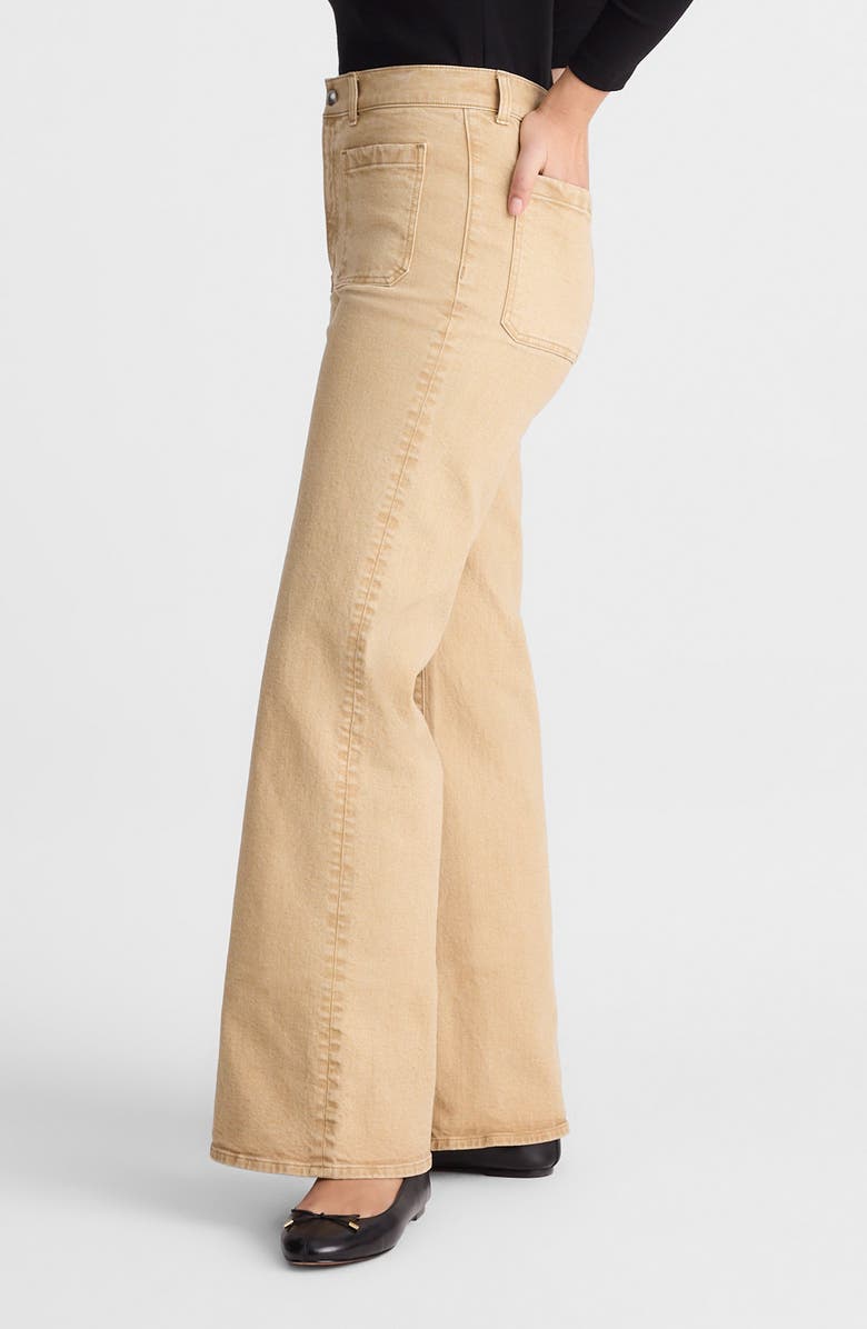 Madewell The Emmy Patch Pocket Wide Leg Pants, Alternate, color, Fawn