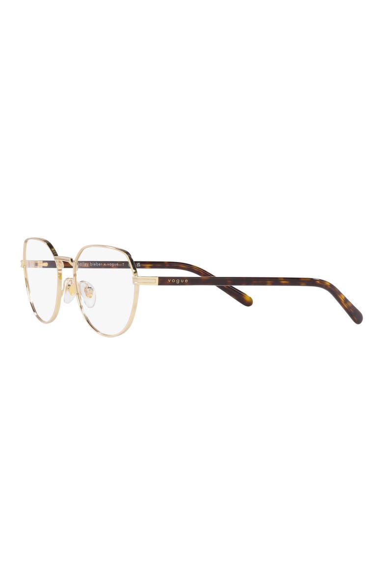 51mm Round Reading Glasses, Alternate, color, PALE GOLD