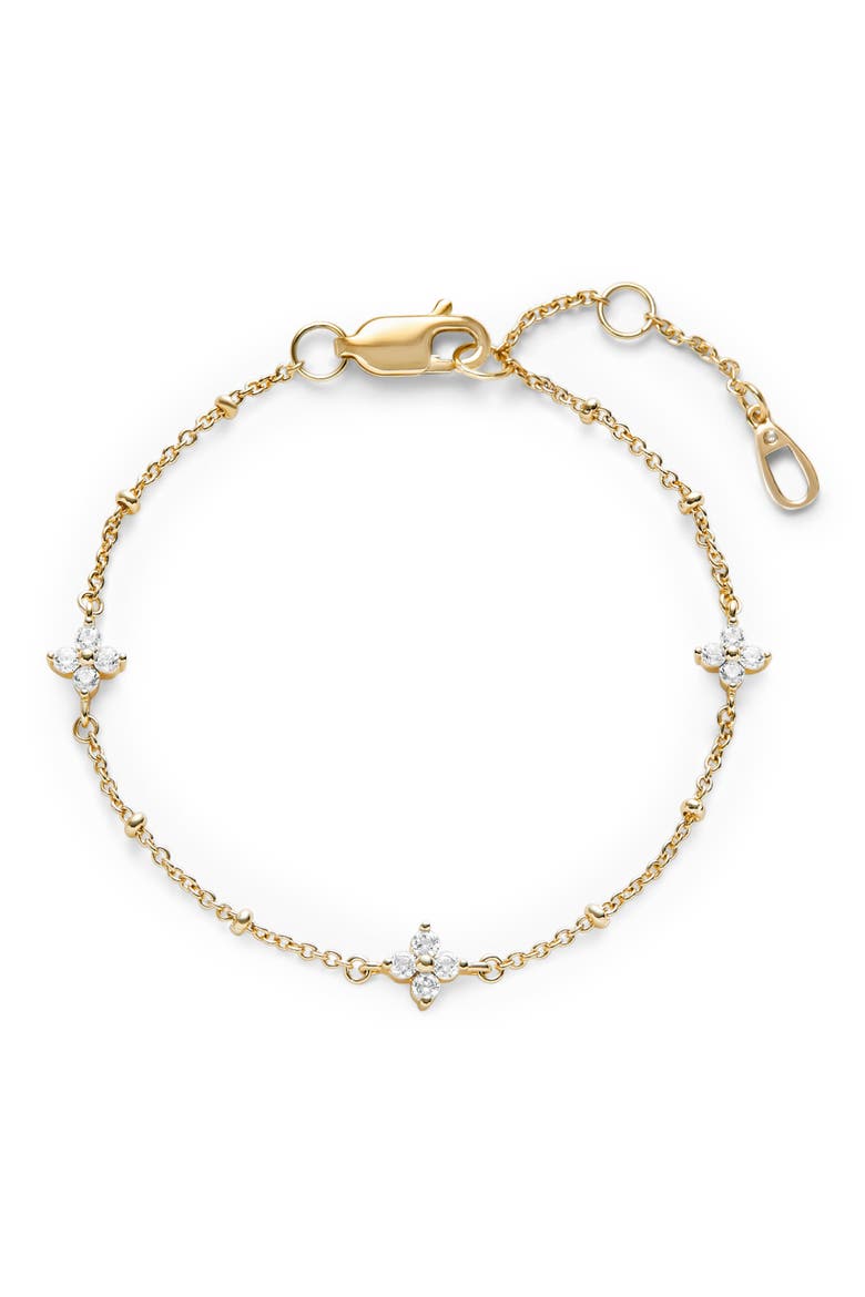 Lucy Star Station Bracelet, Main, color, GOLD / CLEAR