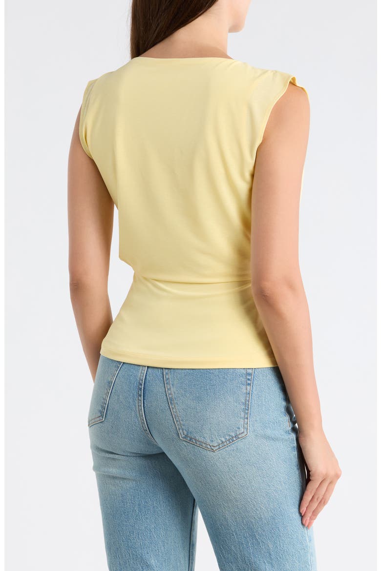 Sleeveless Gathered Top, Alternate, color, BUTTERCREAM