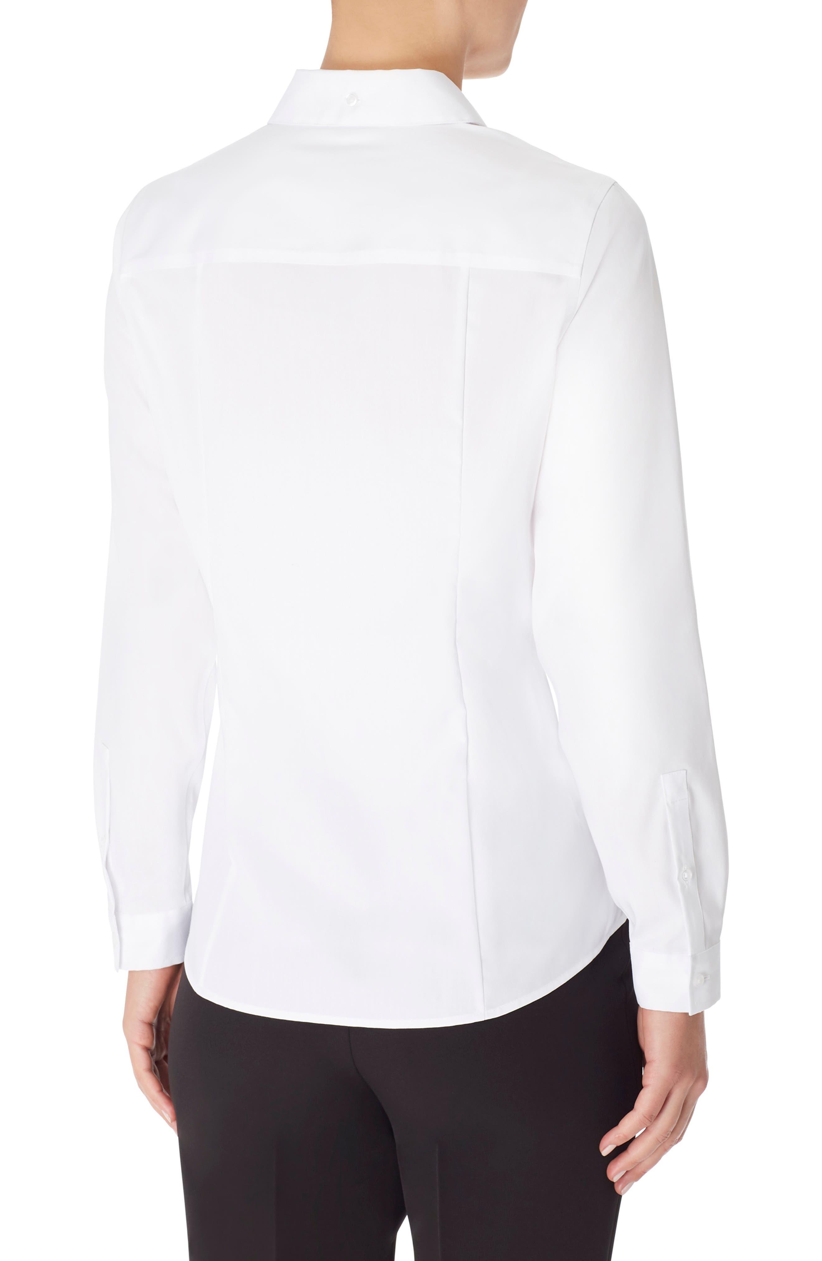 Solid Button-Up Cotton Shirt - image 2