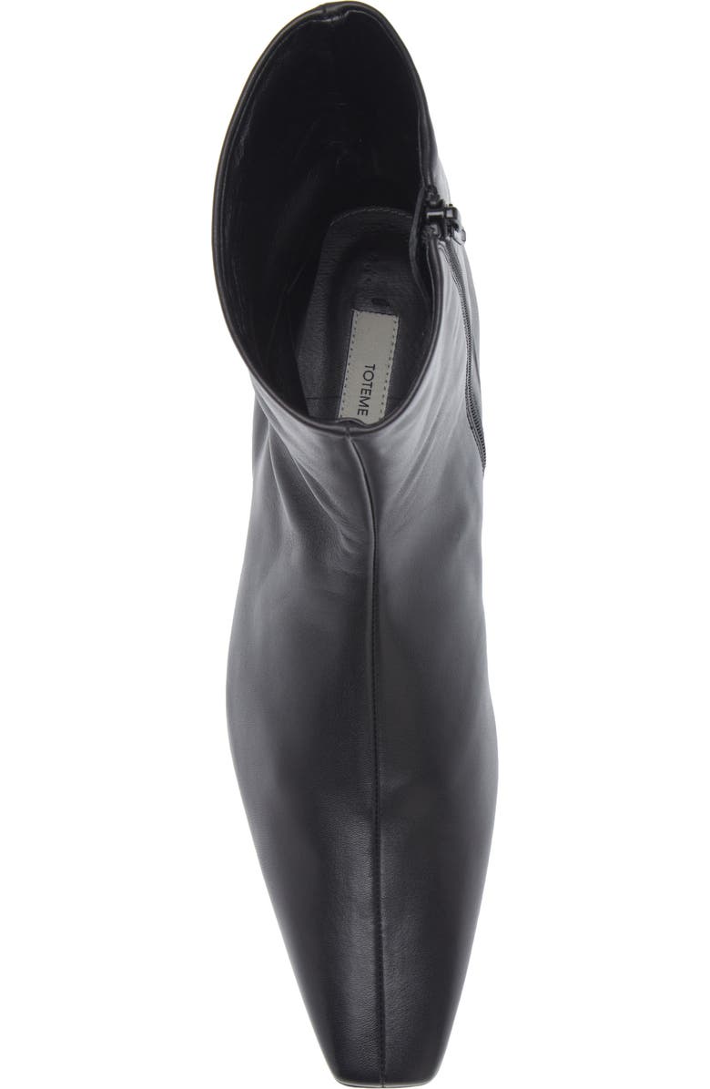 TOTEME Flat Side Zip Bootie, Alternate, color, Black
