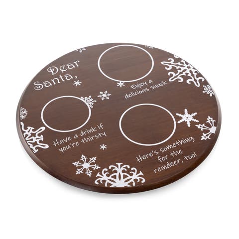 Dear Santa Milk & Cookies Serving Tray