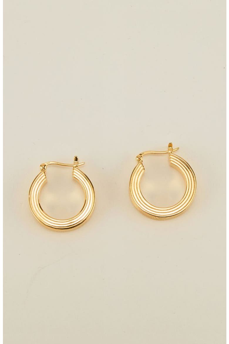 Lina Boxy Round Hoop Earring, Alternate, color, Gold