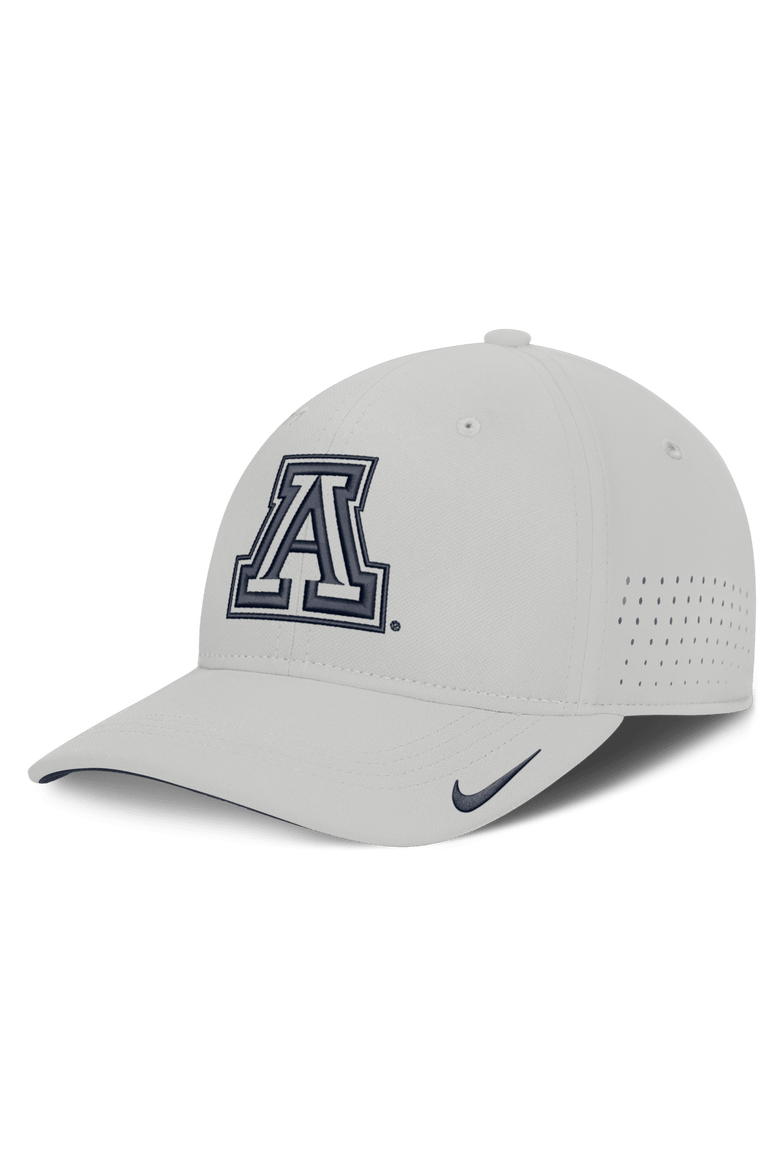 Men's Nike  Gray Arizona Wildcats 2026 Sideline Practice AeroBill Swooshflex Dri-FIT Hat, Main, color, Gray