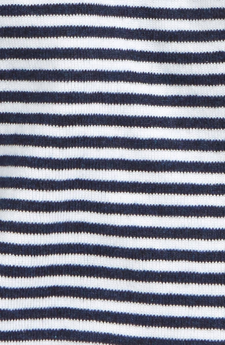 Monica + Andy Lucky Stripe Organic Cotton Wrap Bodysuit, Alternate, color,