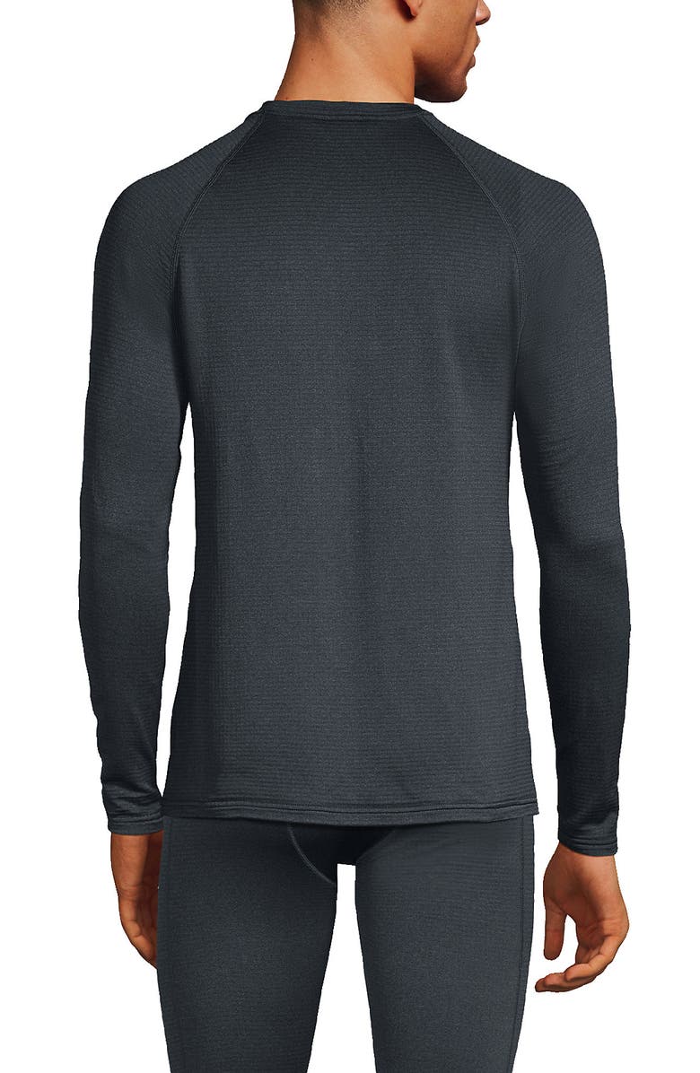 Lands
 End Long Sleeve Crew Neck Expedition Thermaskin Long Underwear Top, Alternate, color, Steel Gray