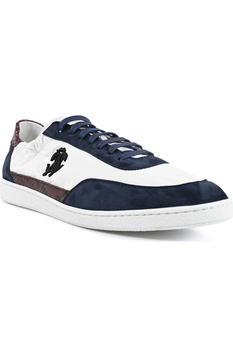 Roberto Cavalli Low Top Sneaker, Main, color, Navy/ White/ Wine