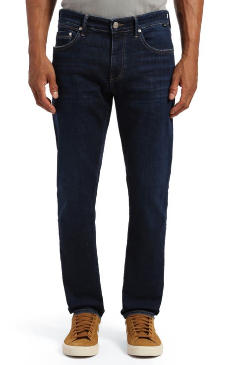 Marcus Slim Straight Leg Jeans (Rinse Brushed Feather Blue)