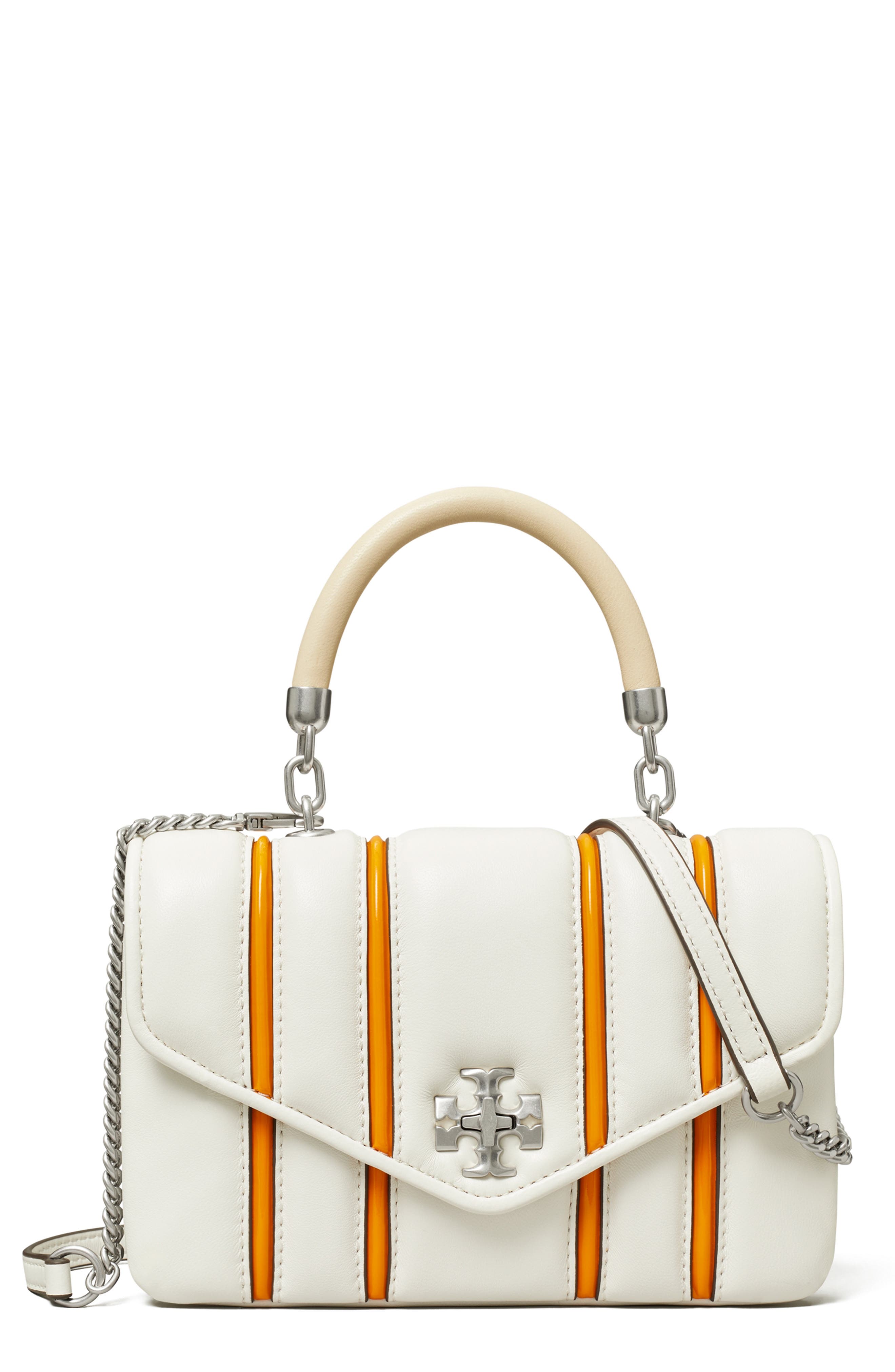 Tory Burch Mini Kira Bombé Stripe Top Handle Bag | Nordstrom