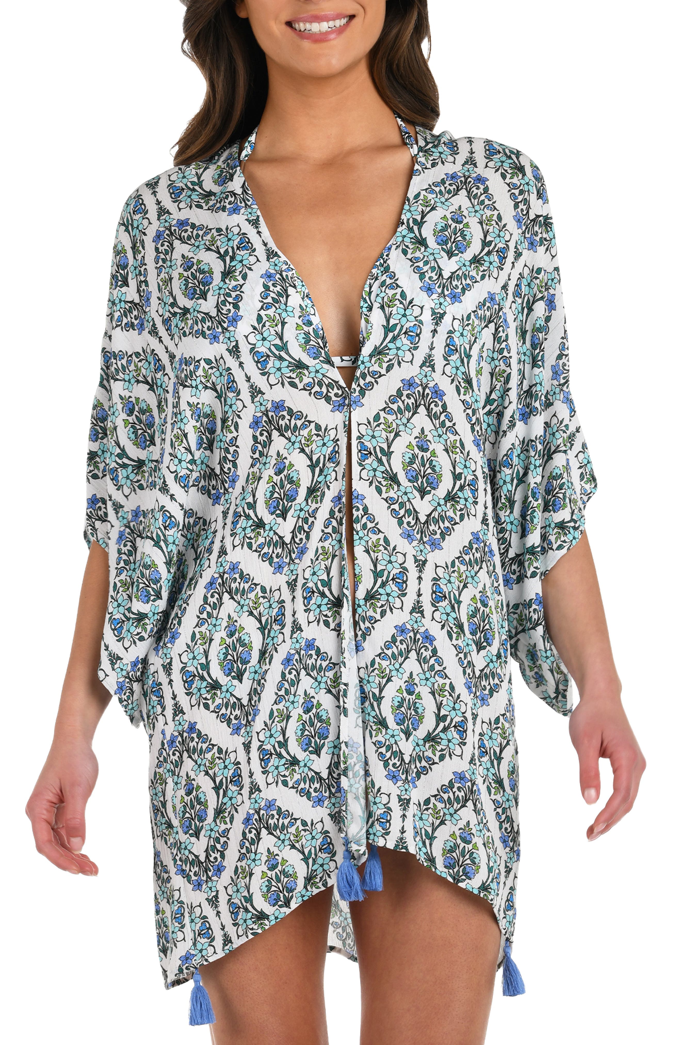 La Blanca Deja Blue Cover-Up Topper
