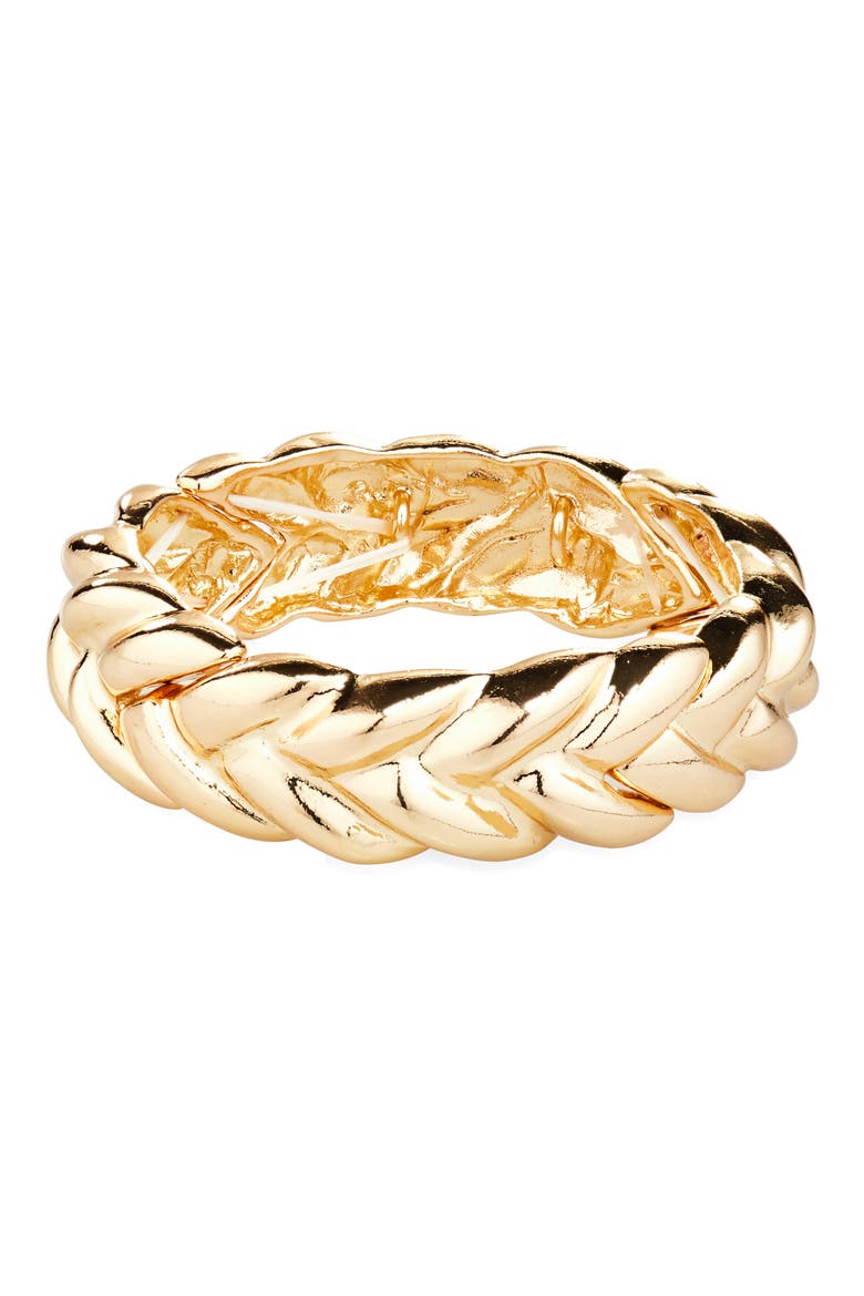 Braded Cuff Bracelet, Main, color, GOLD