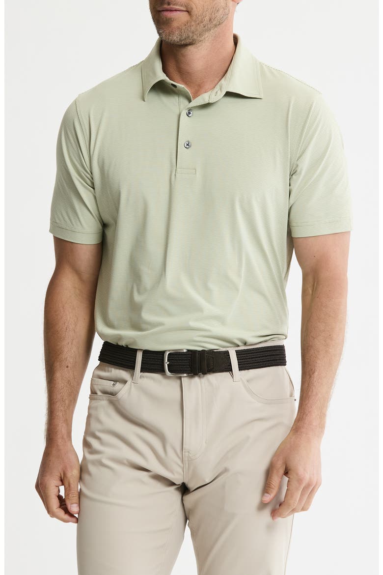 Performance Stripe Polo, Main, color, SAGE STRIPE