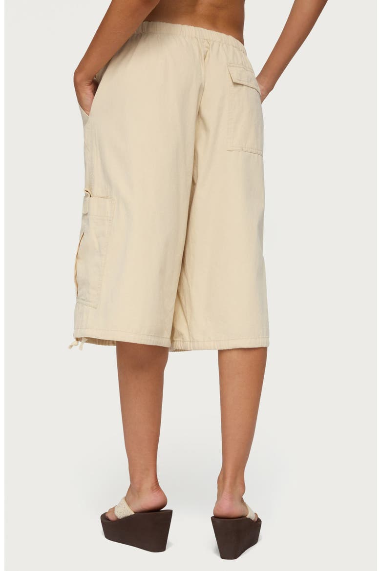 Azul Oversized Cargo Bermuda Shorts, Alternate, color, BEIGE