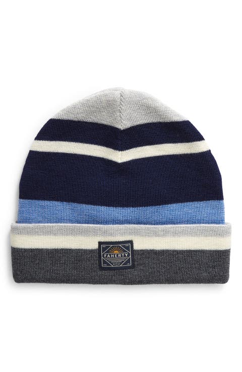 Stripe Workwear Merino Wool Beanie