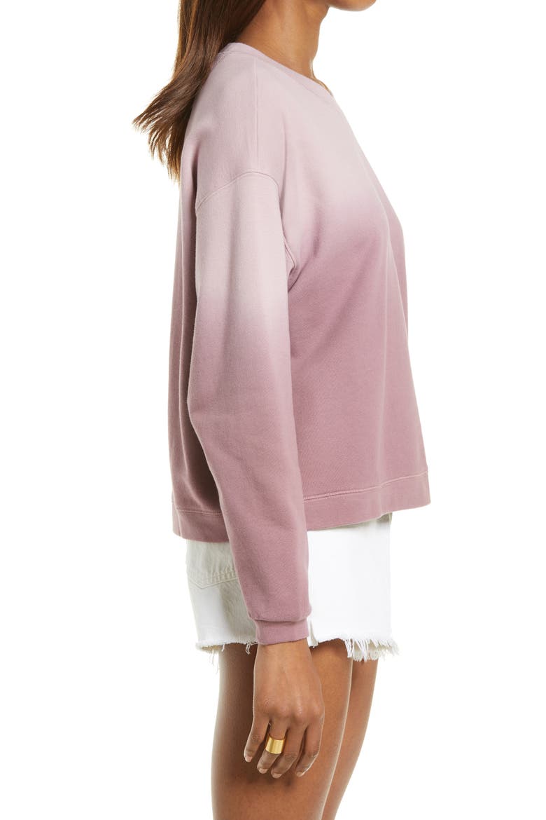 Dip Dye (Re)sourced Cotton Swing Sweatshirt, Alternate, color, CLASSIC LILAC