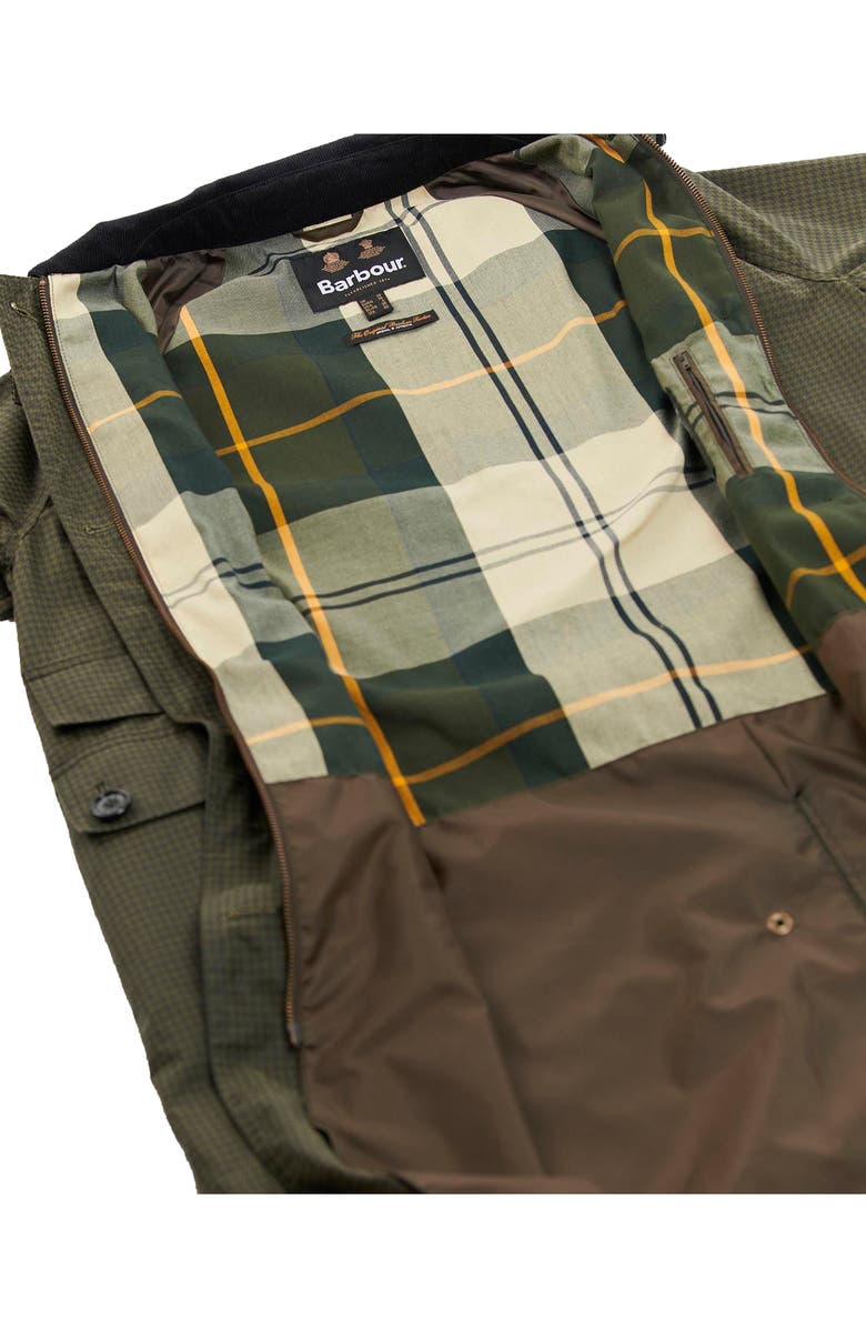 Barbour Printed Burwick Waxed Jacket, Alternate, color, 
