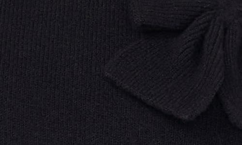 Cece Bow Detail Puff Sleeve Sweater In Black