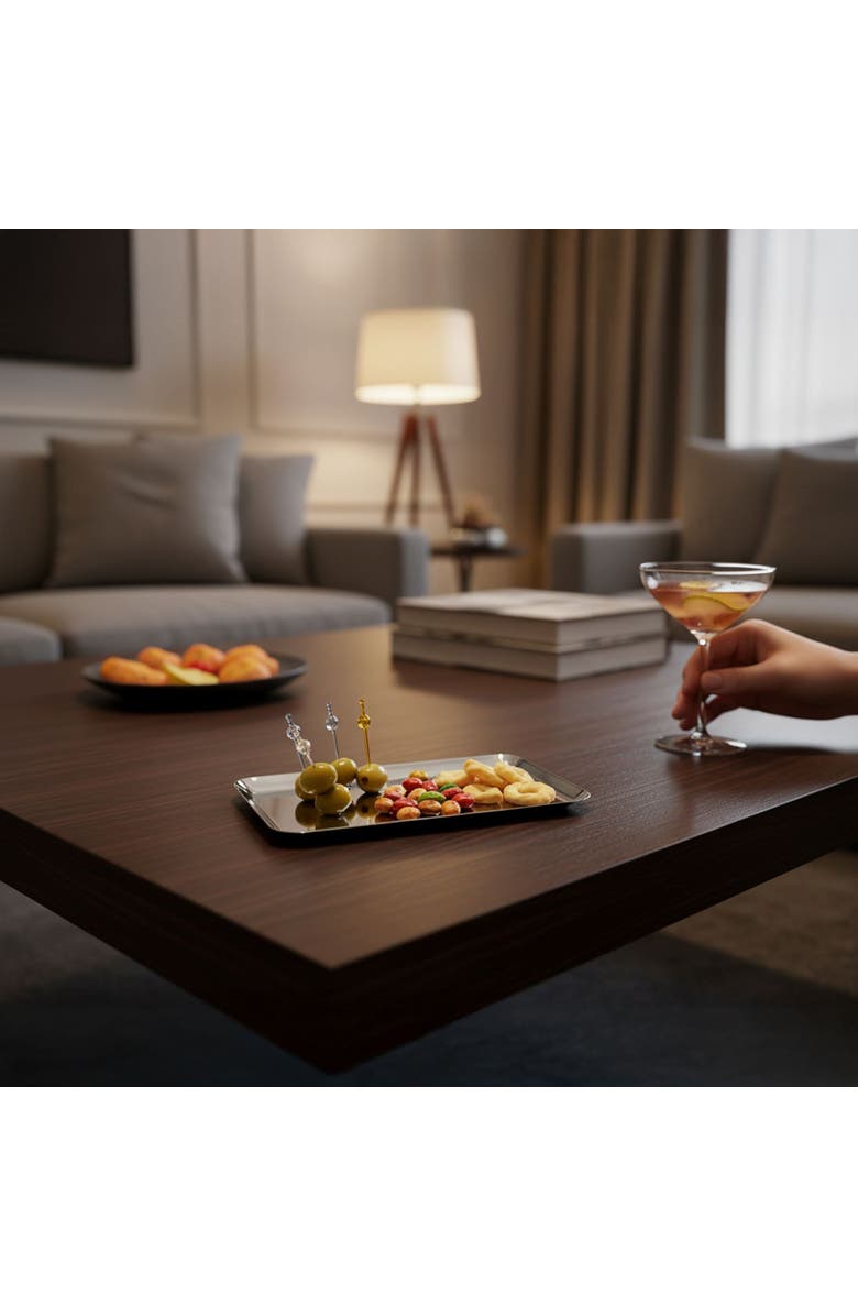 Mepra Uno Rectangular Serving Tray, Alternate, color, Silver