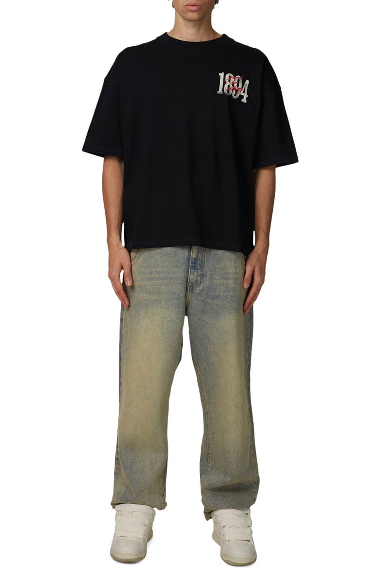Good For Nothing Boxy-Fit Soaring T-Shirt, Alternate, color, Black