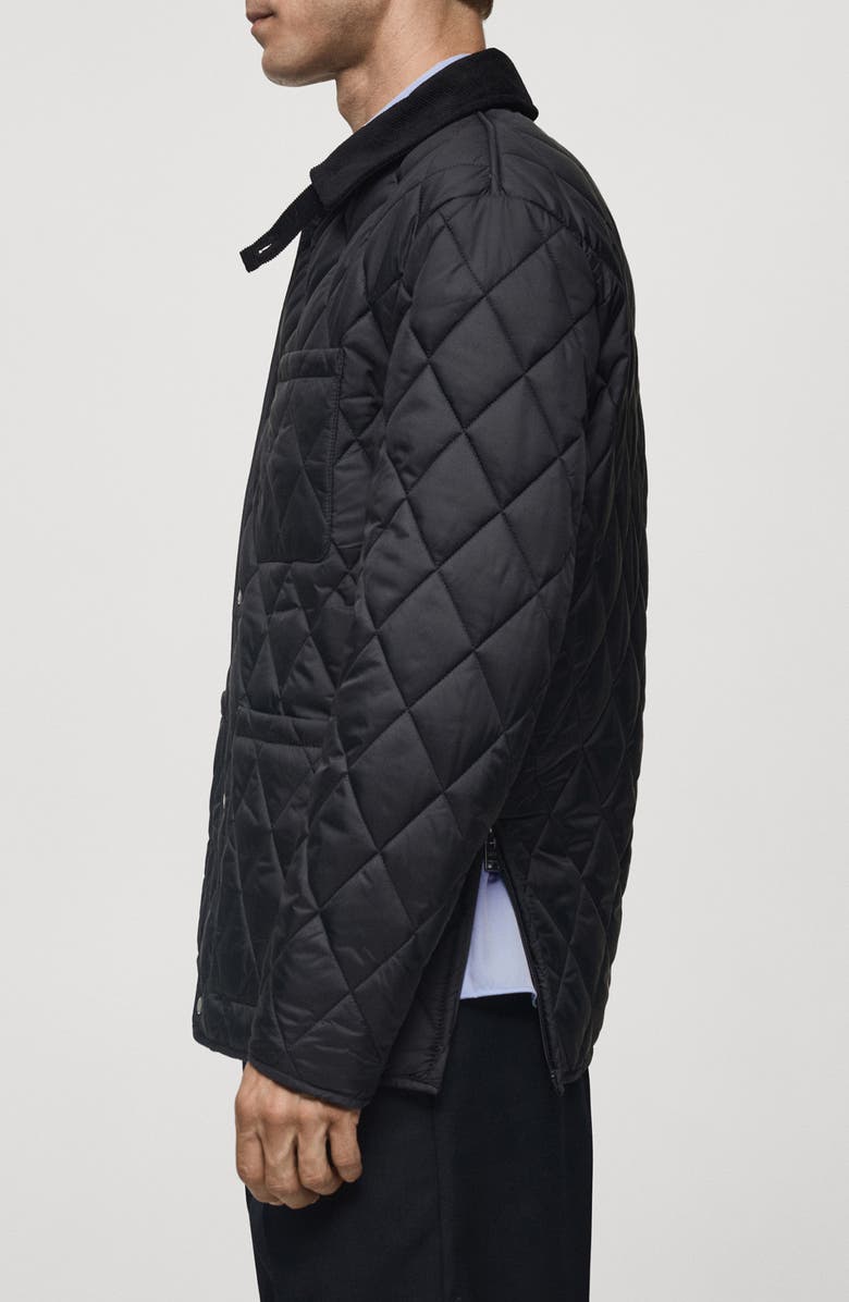 MANGO Water Repellent Quilted Jacket, Alternate, color, 