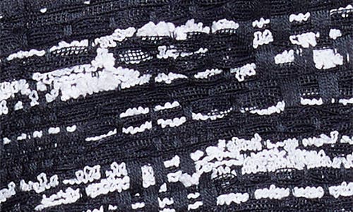 Thom Browne Beltloop Mélange Tulle Tweed Shorts In Navy