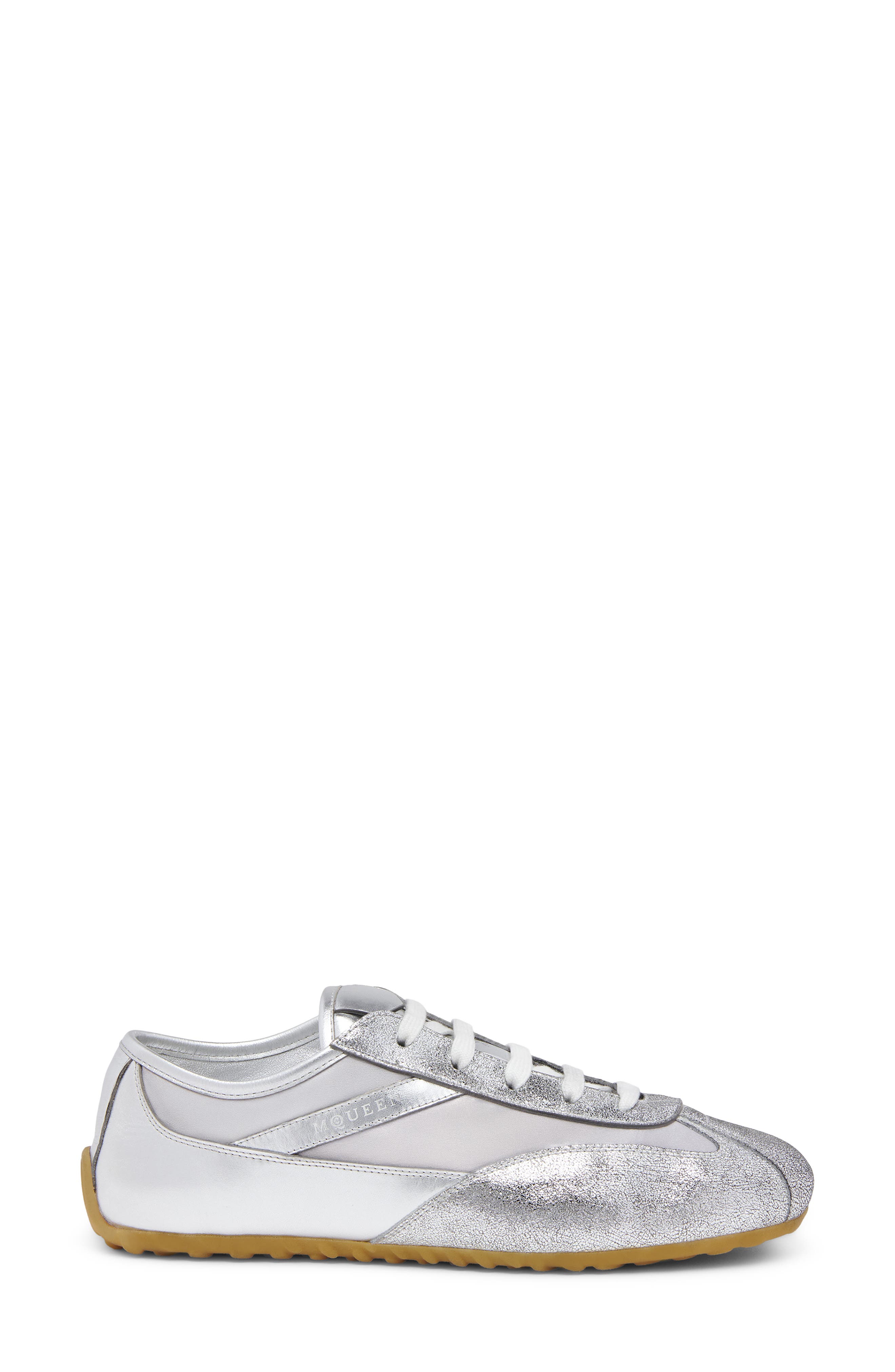 McQueen Boxe Metallic Low Top Sneaker, Alternate, color, Champagne