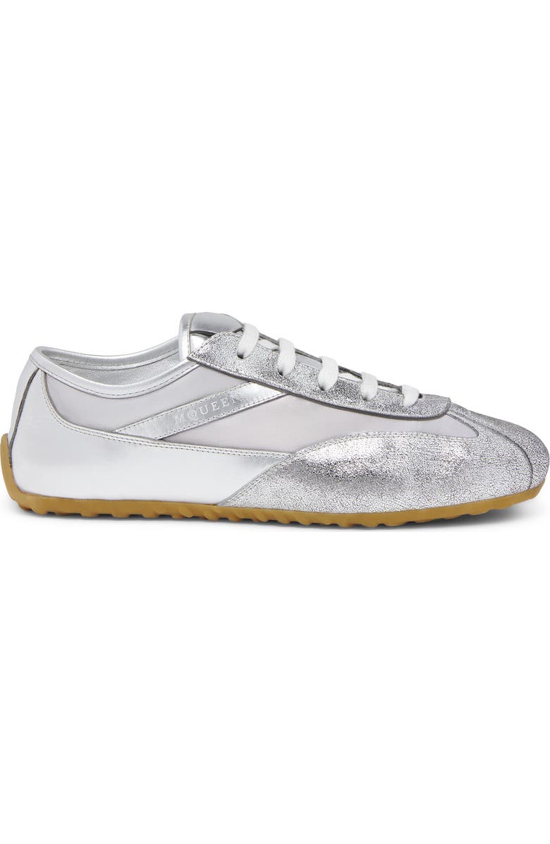 McQueen Boxe Metallic Low Top Sneaker, Alternate, color, Champagne