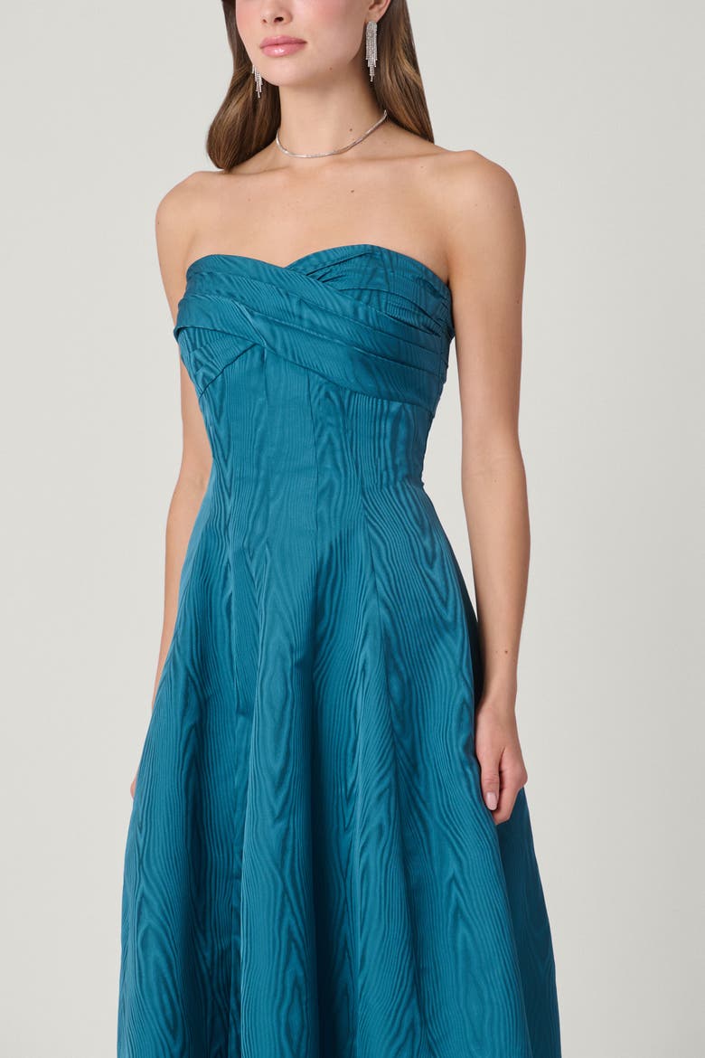 Midnight Moire Watson Dress, Alternate, color, Topaz