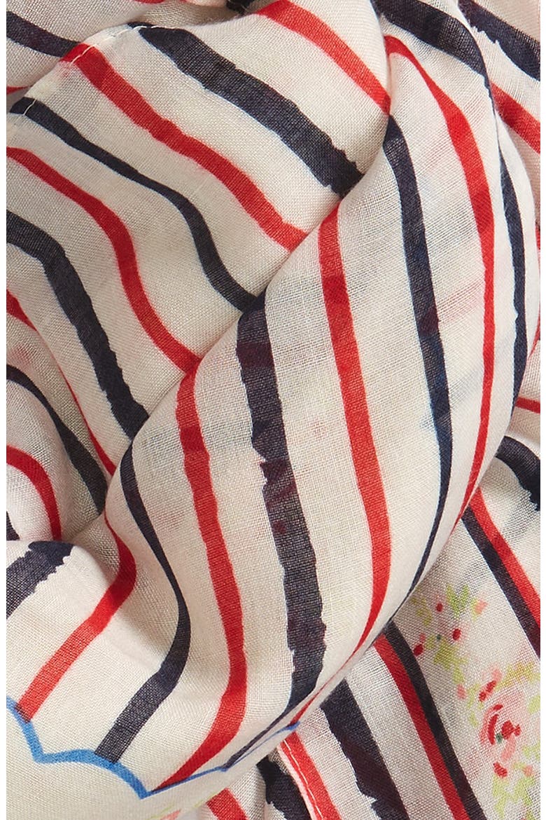 'Summer Stripes' Scarf, Alternate, color, RED MULTI