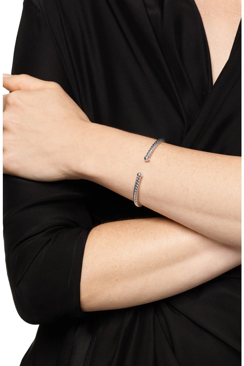 Cablespira® Flex Bracelet, 4mm, Alternate, color, SILVER