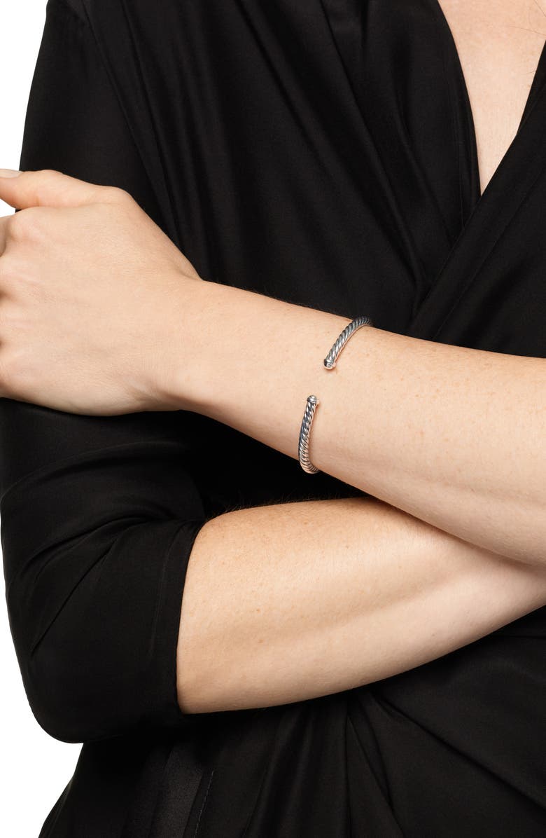 David Yurman Cablespira<sup>®</sup> Flex Bracelet, 4mm, Alternate, color, Silver