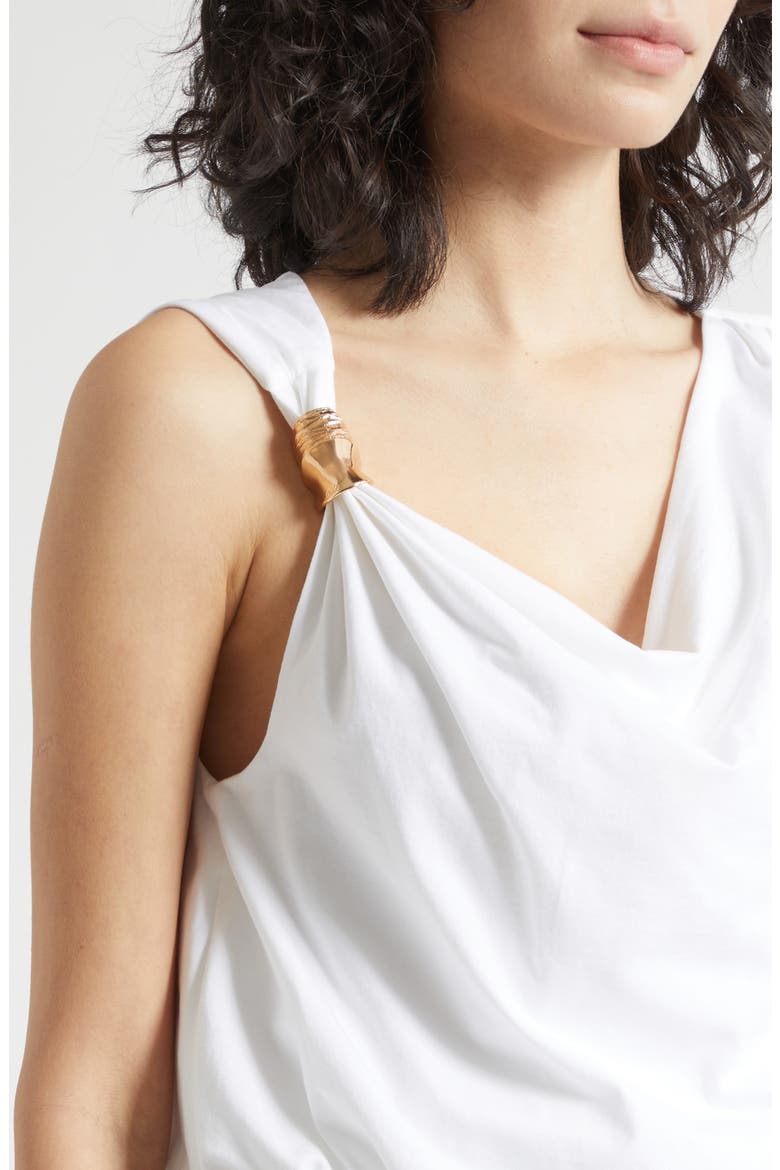 Darius Asymmetric Neck Top, Alternate, color, WHITE