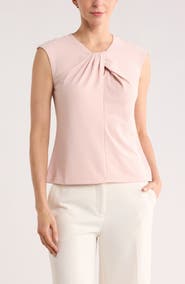 NORDSTROM RACK Twist Neck Cap Sleeve T-Shirt