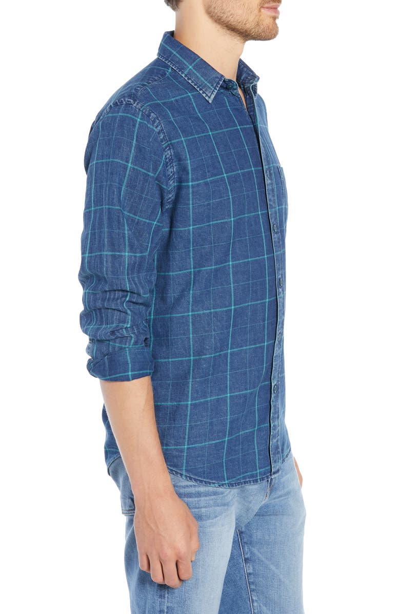 Faherty Ventura Windowpane Shirt, Alternate, color, 