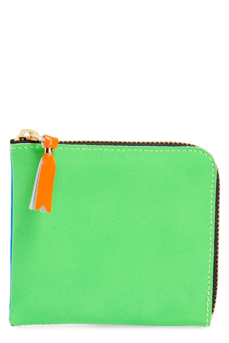 Super Fluo Half Zip Wallet, Main, color, BLUE/GREEN