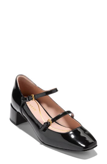Cole Haan Women's Paxton Buckled Mary Jane Pumps In Black Patent