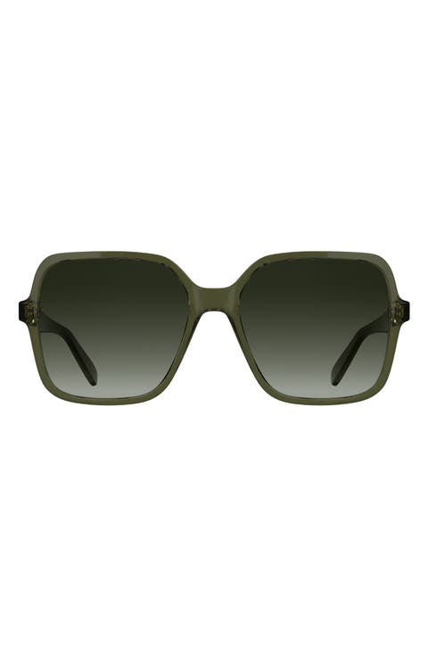Le Pliage 57mm Gradient Modified Rectangular Sunglasses