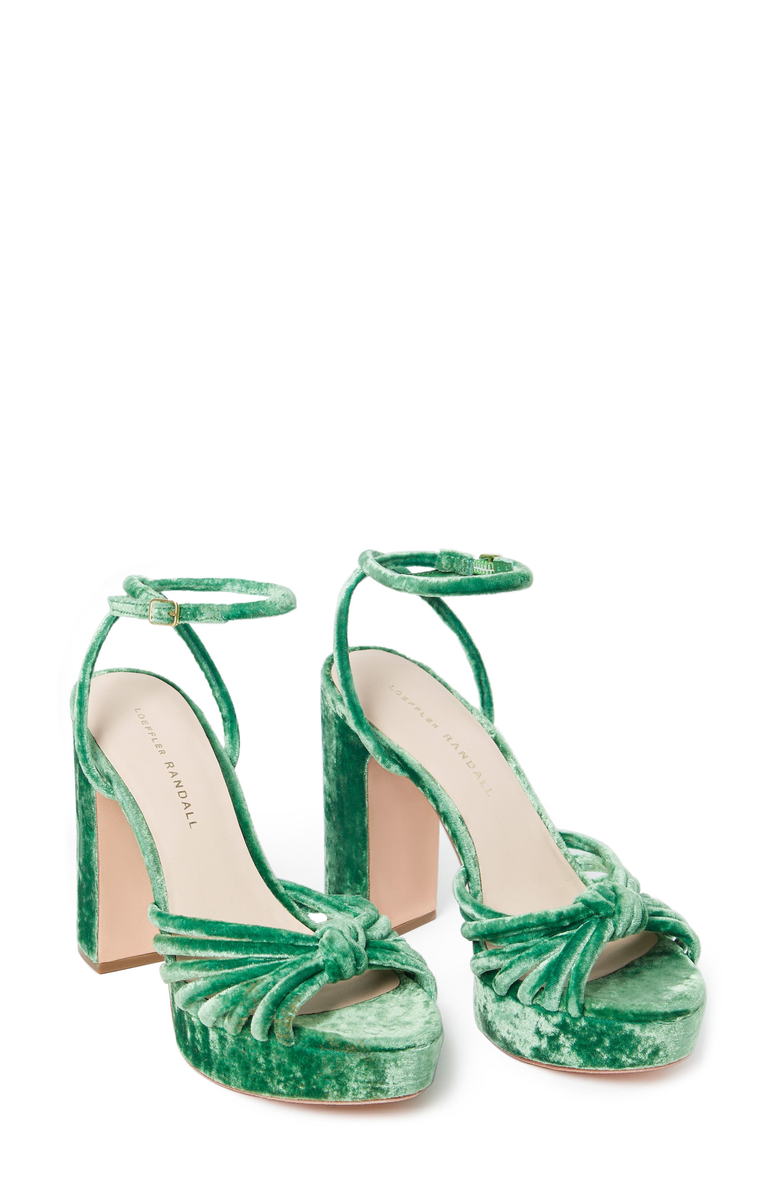 Loeffler Randall Rivka Knotted Platform Sandal, Alternate, color, Cyprus