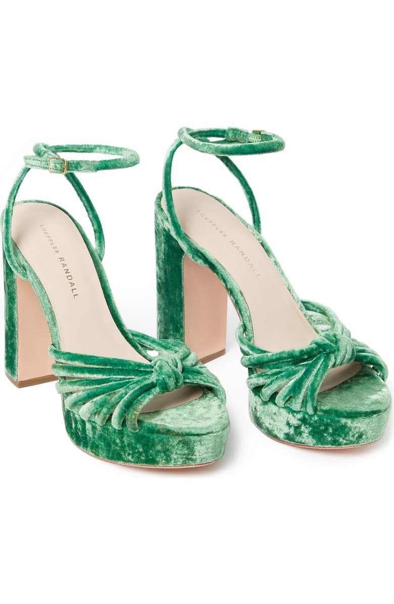 Loeffler Randall Rivka Knotted Platform Sandal, Alternate, color, Cyprus