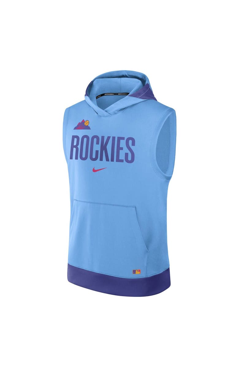 Nike Men's Nike  Light Blue Colorado Rockies 2025 City Connect Authentic Collection Sleeveless Performance Pullover Hoodie, Alternate, color, Light Blue