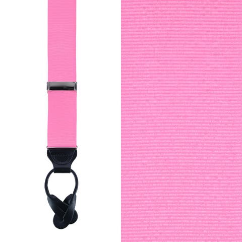 Phoenix 38mm Grosgrain Non Stretch Ribbon Button End Suspenders (Braces)
